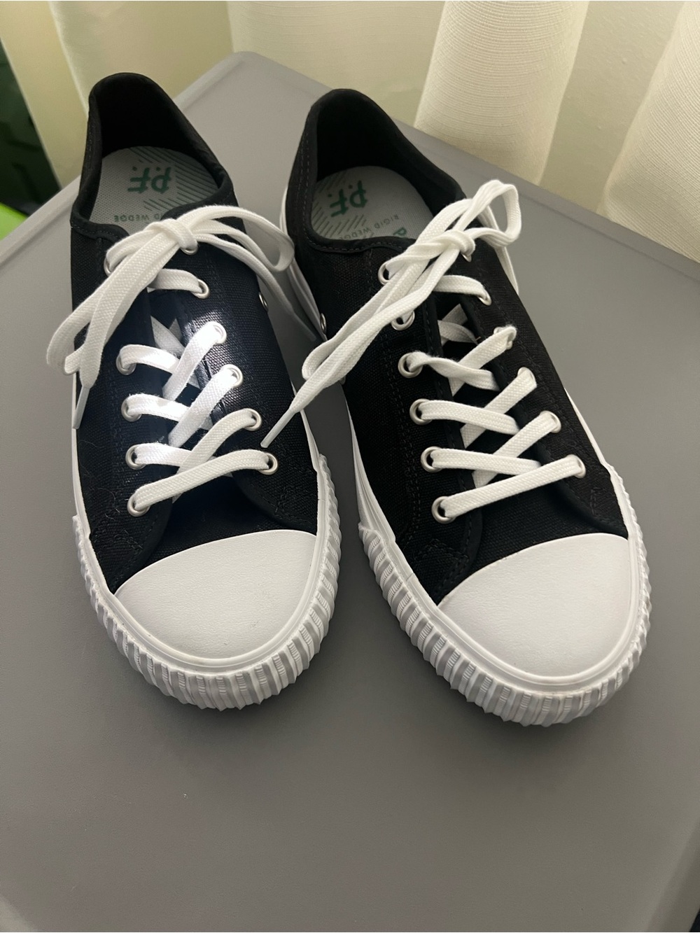 P.F. Flyers Canvas Low-Top Sneakers with White Toe Cap